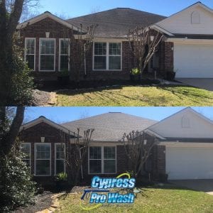 Before & After Roof Cleaning In Cypress, TX